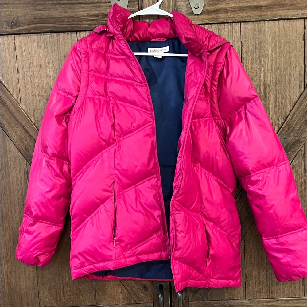 Coldwater Creek Fuchsia Puffer Jacket/Vest